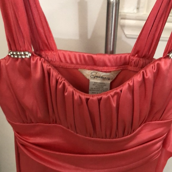 Speechless Women’s Satin Coral dress - Picture 2 of 5
